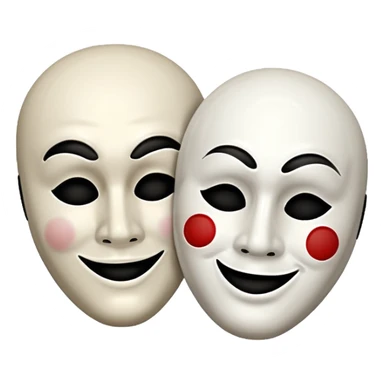 Tragedy and comedy mask happy and sad  sticker