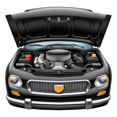 Open car hood sticker