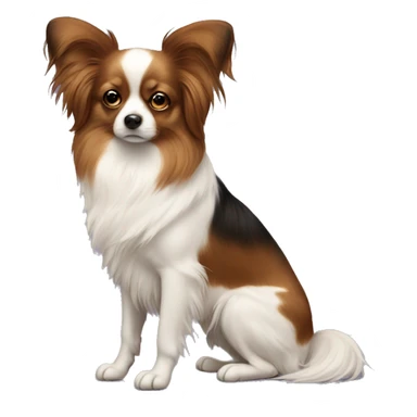 A papillon dog sad sticker