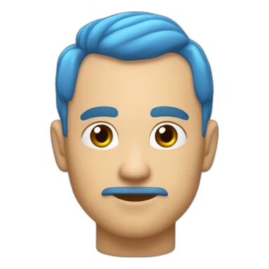 kruang azul claro com pontas vermelhas sticker