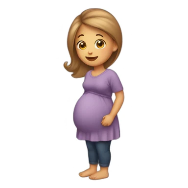 Pregnant baby profile sticker