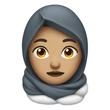   Cold sleepy woman  sticker