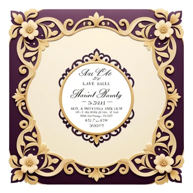 wedding invitation sticker