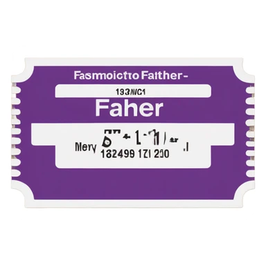 A movie ticket that says “FAHIER” sticker