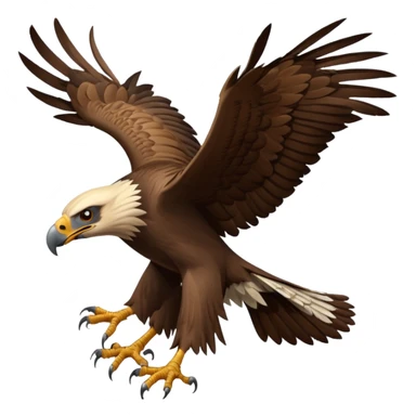 vulture fighting a hawk but cartoonsiha and the vulture and hawk should look distinct from one another sticker