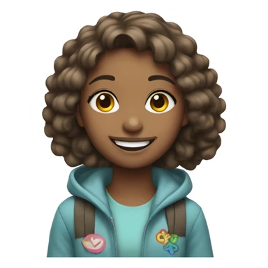 smiling girls with peace signs sticker