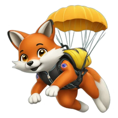 fox-skydiving sticker