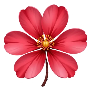 Red sakura sticker