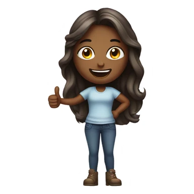 birthday girl thumbs up sticker