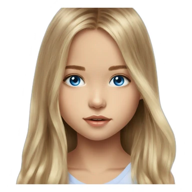 Kristina pimenova blue eyes blonde sticker