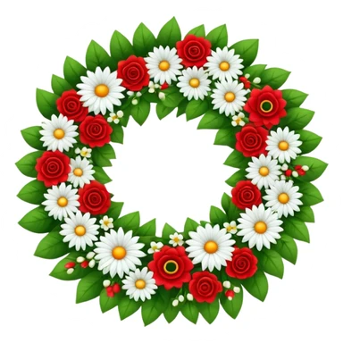 funeral wreath with flowers sticker