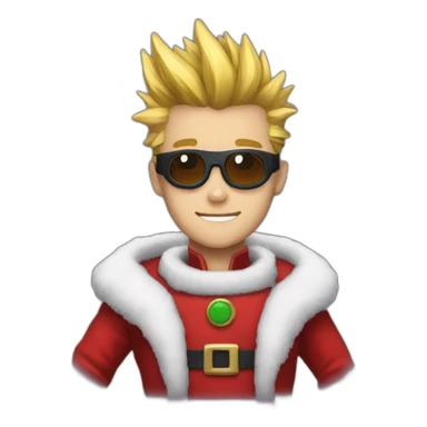 Vash in Santa Claus costume sticker
