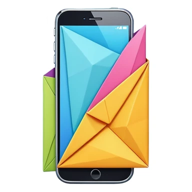 origami smartphone sticker