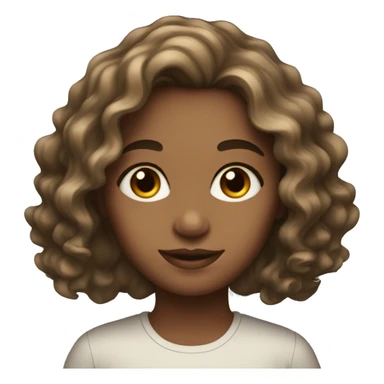Brown eyed girl with wavy hair sticker