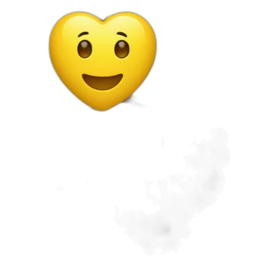 Ein gelbes Herz in einem blauen Kranz lächelt und hält einen Viburnum in seinen Händen sticker