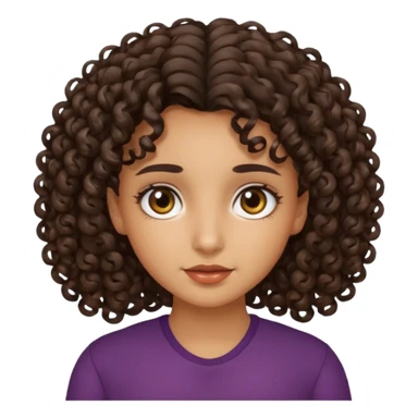 GIRL WITH CURLY DARK BROWN HAIR AND OLIVE SKIN sticker