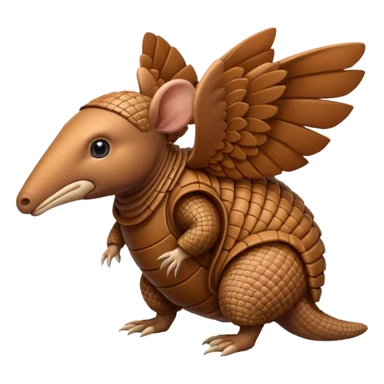 winged armadillo sticker