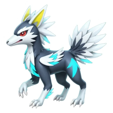 Neon Vibrant Pulsating Trail-glowing Chromatic Trico-Kyurem-Silvally-fusion-hybrid sticker