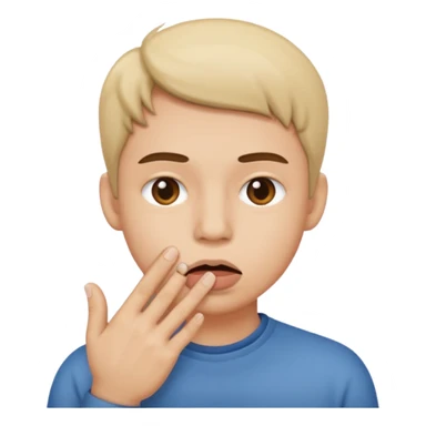 fingers in mouth sticker