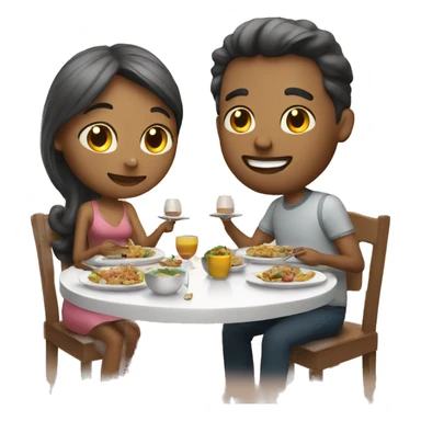 Couple enjoying dinner  sticker