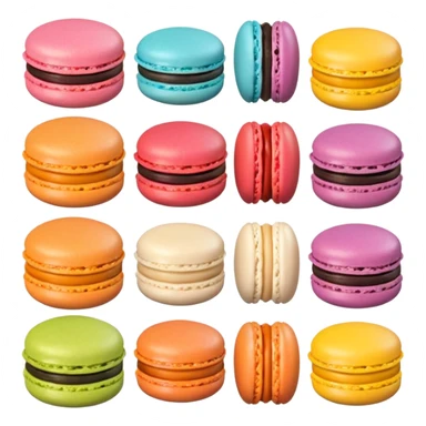 make a macarons sticker