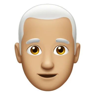 a man without hair sticker