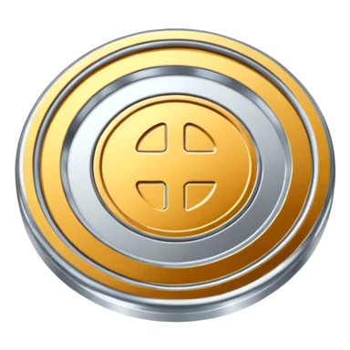 Coin in shiny glossy circuit style design sticker