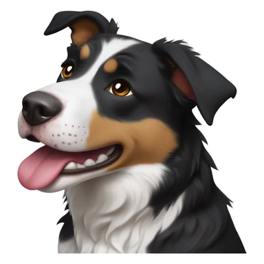 Pitbull border collie  mix ￼ sticker
