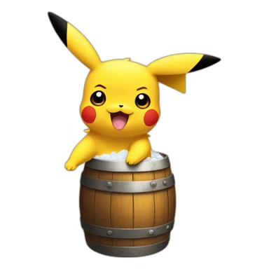 Pikachu qui boit de la bière sticker