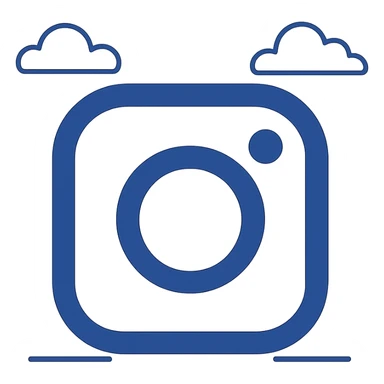 Instagram logo, modern, vibrant gradient, minimal, flat icon style sticker