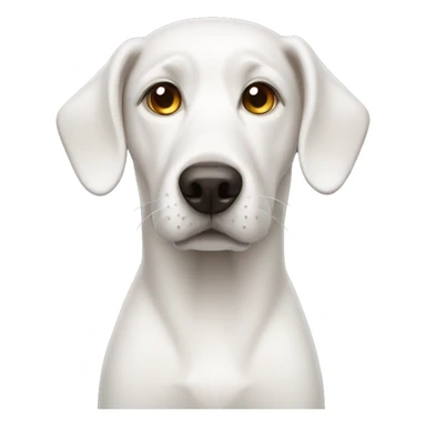 White dog crusty eyes sticker