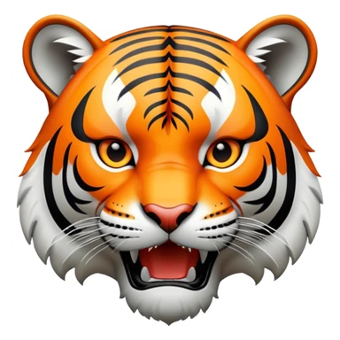 Roaring tiger face sticker