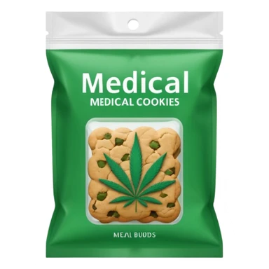 Weed pound baggie with the name medical cookies on it

 sticker
