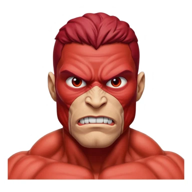 red mutant human sticker