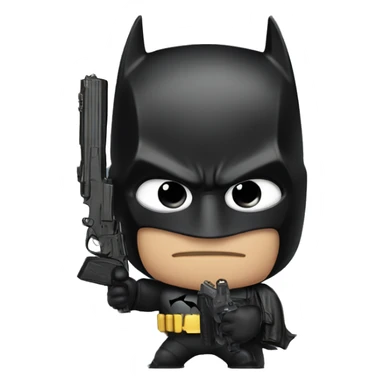 Batman holding gun sticker