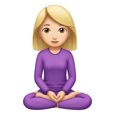 girl sitting on knees  sticker
