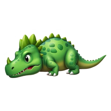 tired office dinosaur lying on the floor sticker