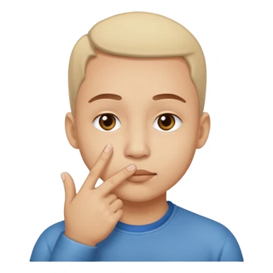 gesto de meter la nariz por los dedos mientras los dedos hacen un círculo. Así: 👌🏻 sticker