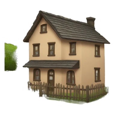 house in the village sticker