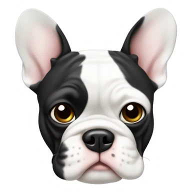 French bouledogue black and white  sticker