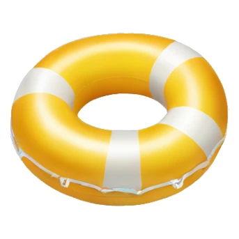inflatable floating ring on pool sticker