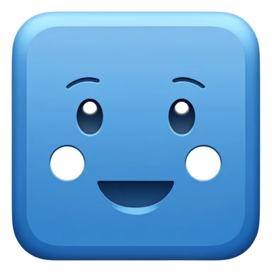 blue square with white letters HIS sticker