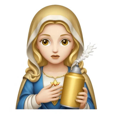 emoji della madonna con una bomboletta spray
 sticker