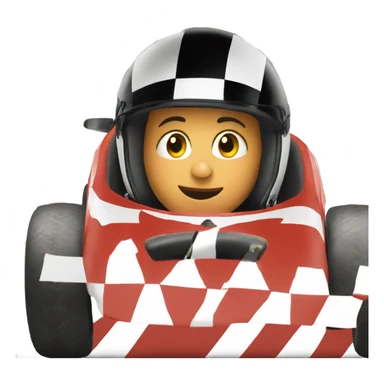 someone driving a race car  sticker