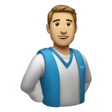 un homme sur les épaules d'un autre sticker