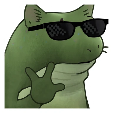 cat wearing sunglasses sticker