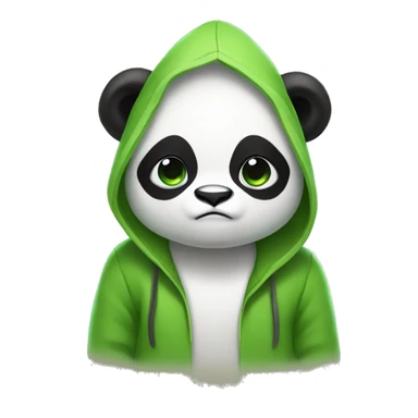 panda wearing frog hodie sticker