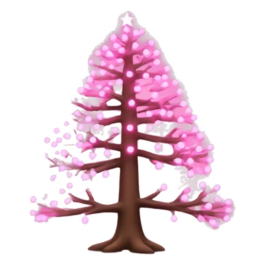 New year tree with pink lights sticker