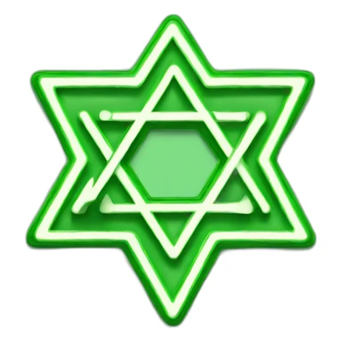 Green Magen david sticker