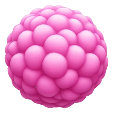 Pink puffy ball sticker